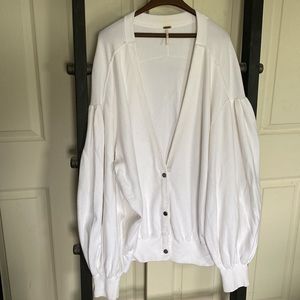 Free People Check Me Out Sweater Jacket, size L